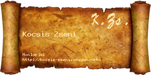 Kocsis Zseni névjegykártya