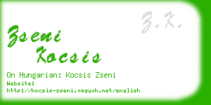 zseni kocsis business card